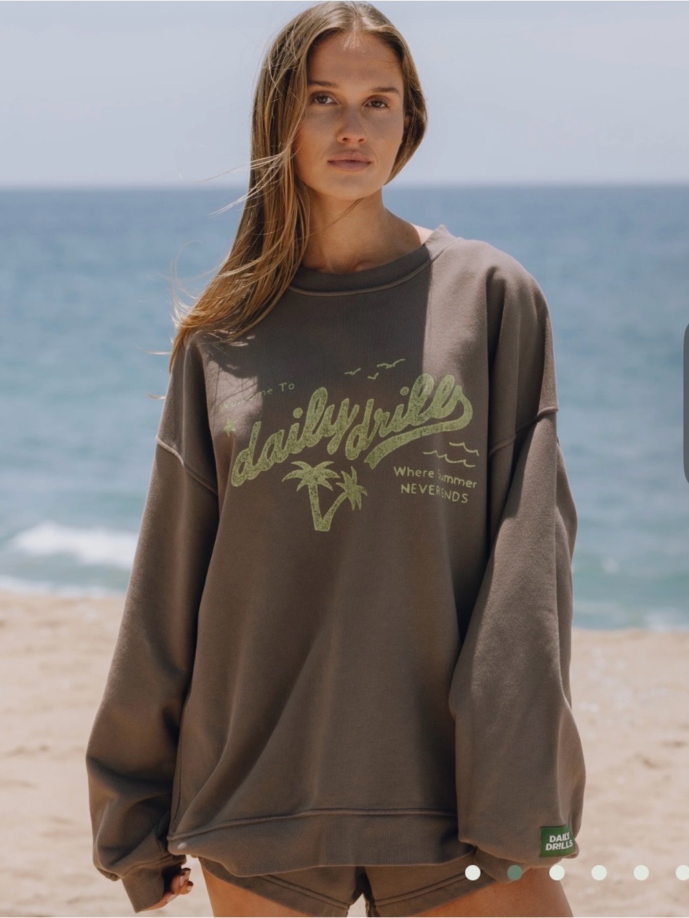 daily drills mocha and matcha Graphic Crewneck Sweatshirt